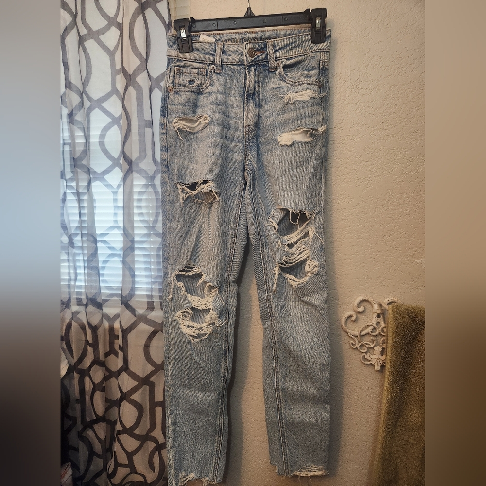 Distressed Light Wash Jeans